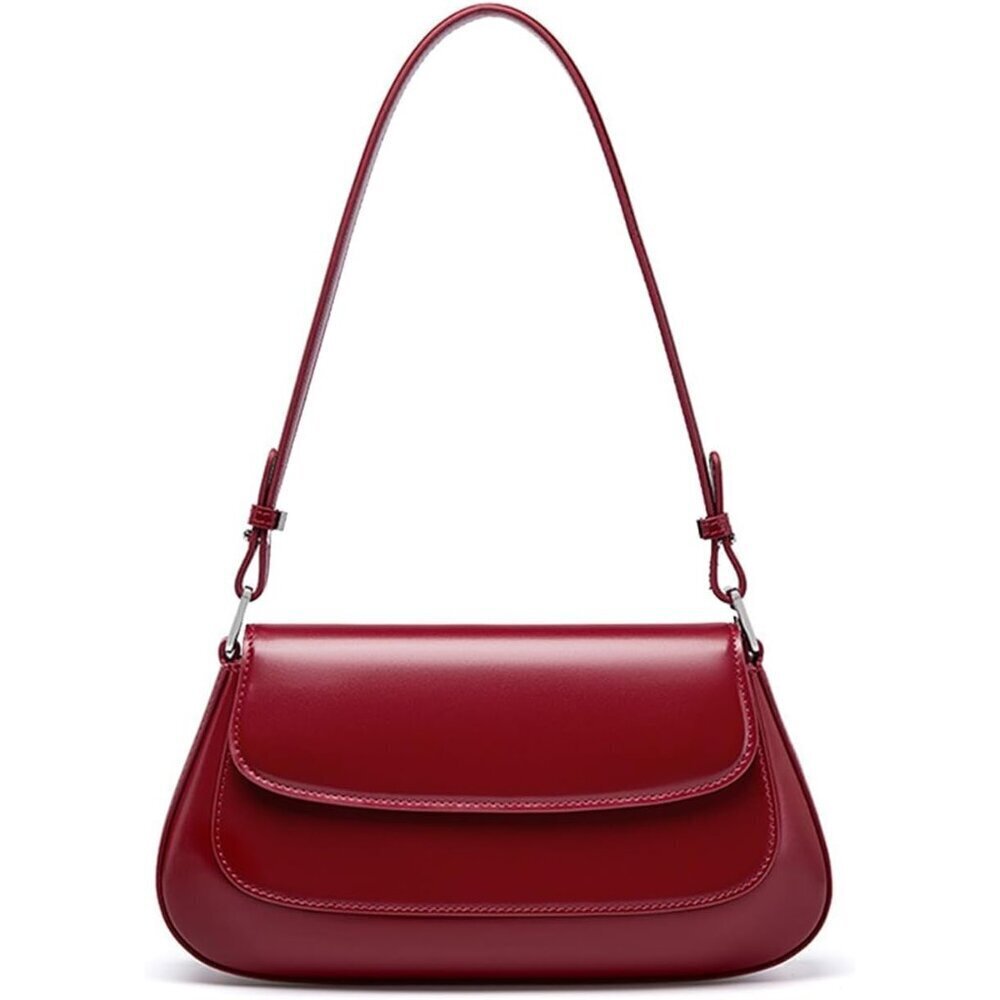 Small Leather Saddle Bag Women Crossbody Purse with Adjustable Strap Travel